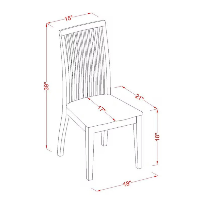 Devoe 4 - Person Rubberwood Solid Wood Dining Set, Black/Cherry, 3 Pieces: 1 Table, 2 Chairs, 29.5" H x 42" W x 29" D