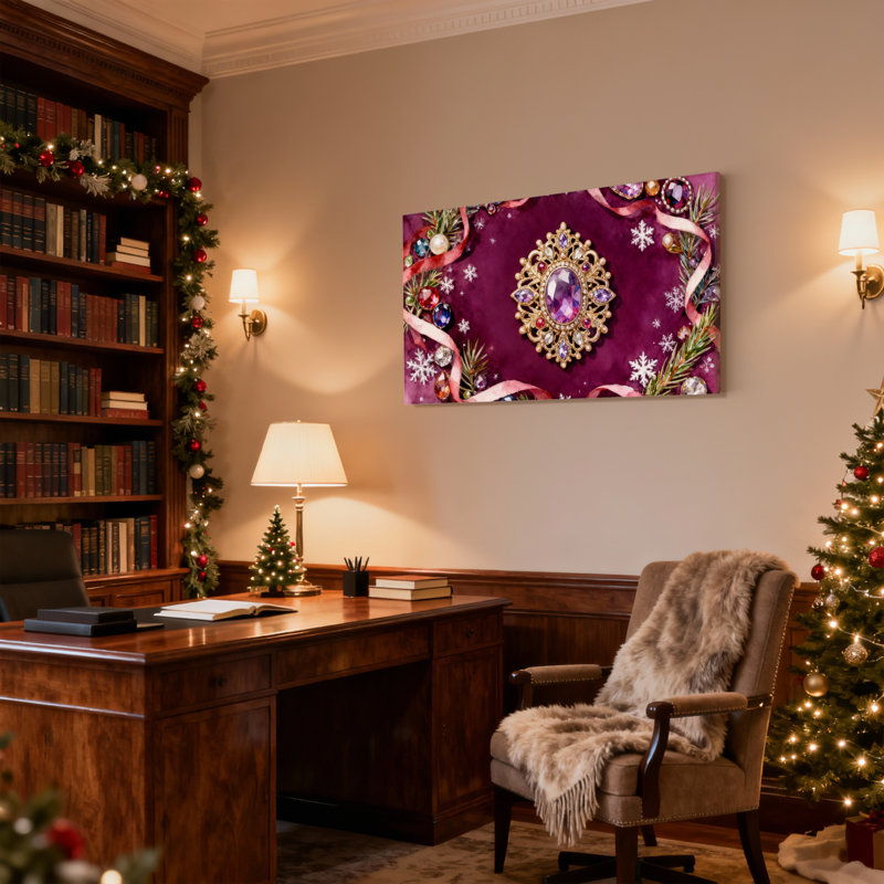 Ensemble de 3 décorations murales de Noël en forme de pin et ruban de pin, H 12 po x l 18 po