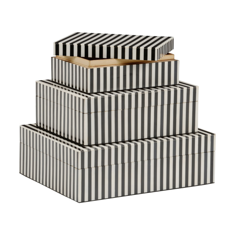 Baxter 3 Piece Handmade Solid Wood Decorative Box Set