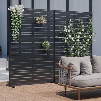 Metal Outdoor Garden Privacy Screen Fence Panel by Dovelina