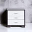 White & Black Accent Table With 3 Drawers, 40Lbs Weight Capacity On Top, Wood Construction Modern Rectangular Nightstand In Black, 3 Cabinet, And Pb