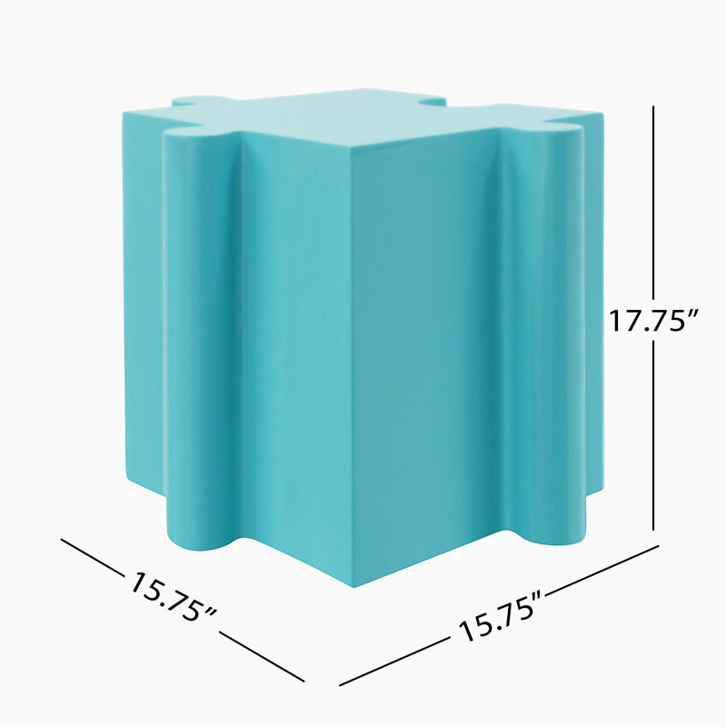 Ensemble de 3 tables de casse-tête artistique, tables d'appoint modulaires MGO avec emboîtement (2 convexes et 1 concave), capacité de 200 lb pour l'intérieur et l'extérieur, couleur bleu clair
