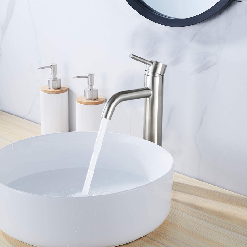 Single-Hole Single-handle Bathroom Faucet, Brushed Nickel