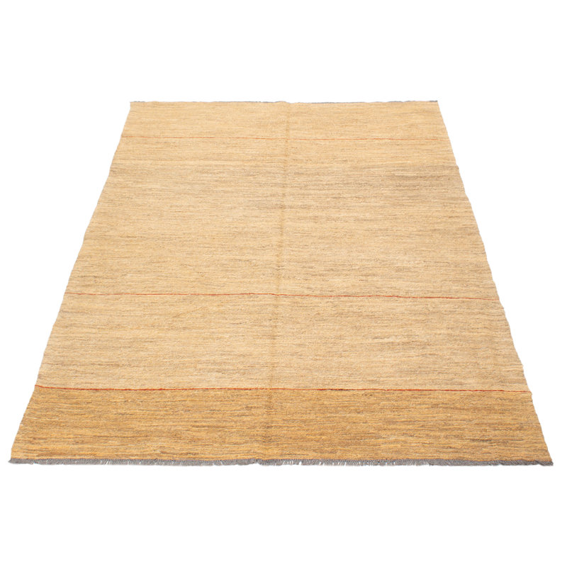 Tapisserie naturelle brun clair Kilim 5 pi 7 po x 7 pi 7 po