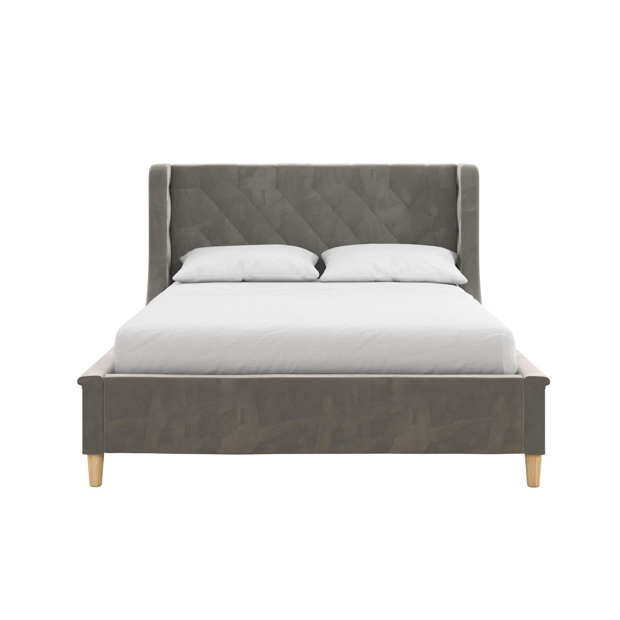 Ambrosia Full Platform Bed, Gray