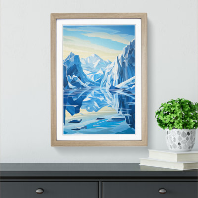 Glacier Art Deco - Framed Print