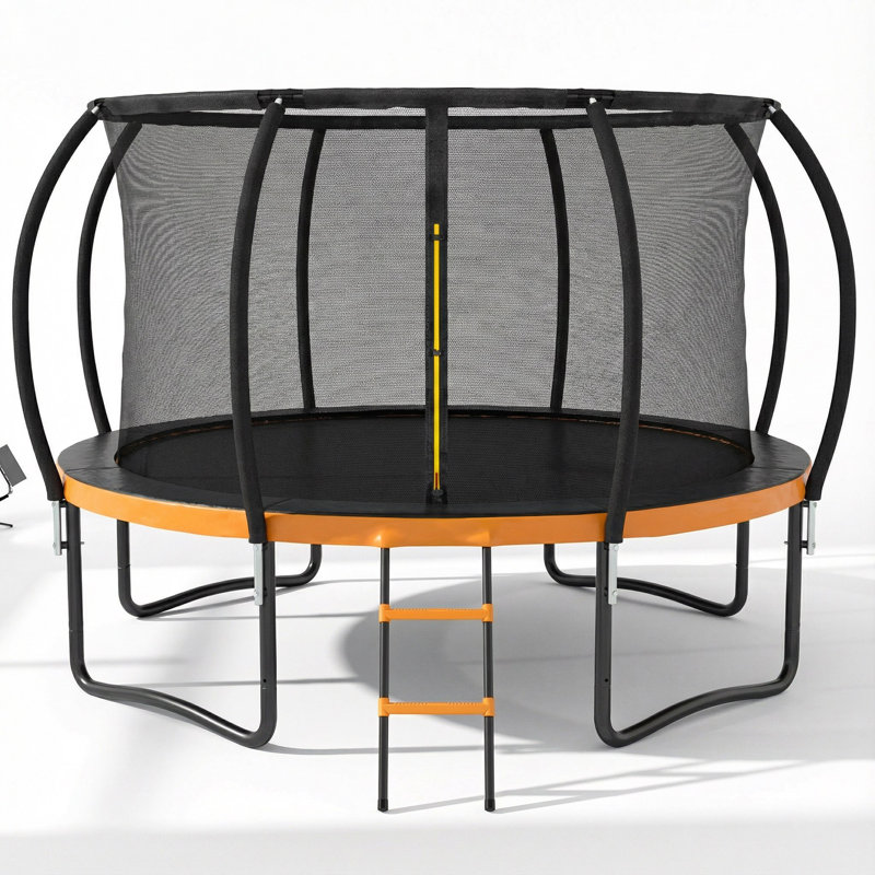 GOODSILO Backyard Trampoline, Black/Orange