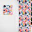 Collage géométrique bleu et rose Mid-Century - Rideau obscurcissant géométrique abstrait - 1 panneau-107596824
