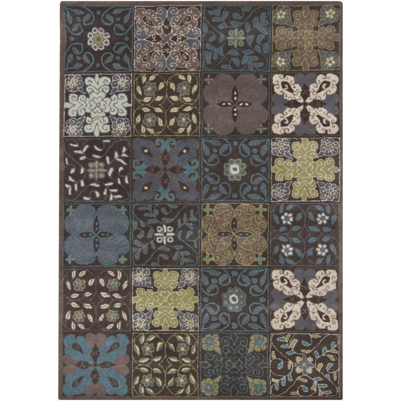 Abbeville Wool Floral Rug, Rectangle 7' x 10'