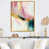 Toile avec cadre flottant or