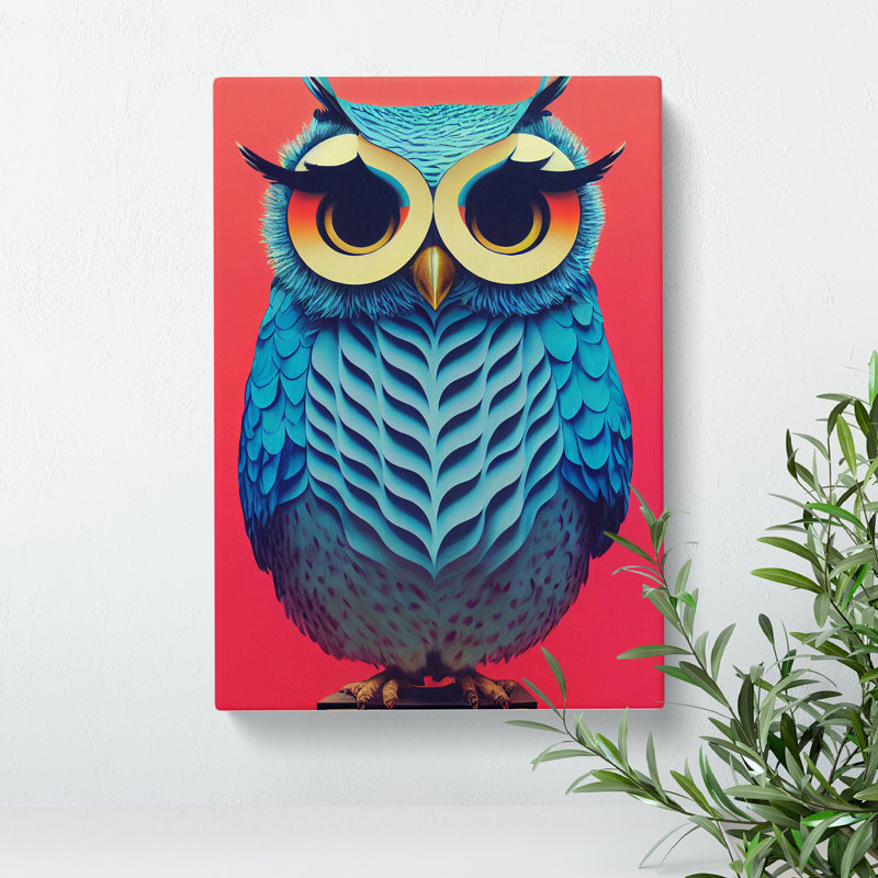 The Flourishing Owl - Wrapped Canvas, 50cm H x 35cm W x 3cm D