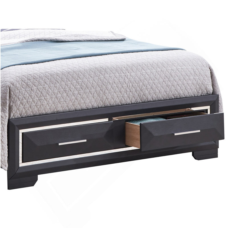 Queen Bed , Black