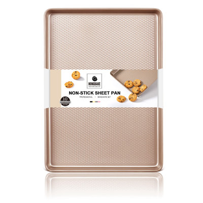 HONGBAKE Jelly Roll Pan 15x10, Nonstick Cookie Sheets for Baking