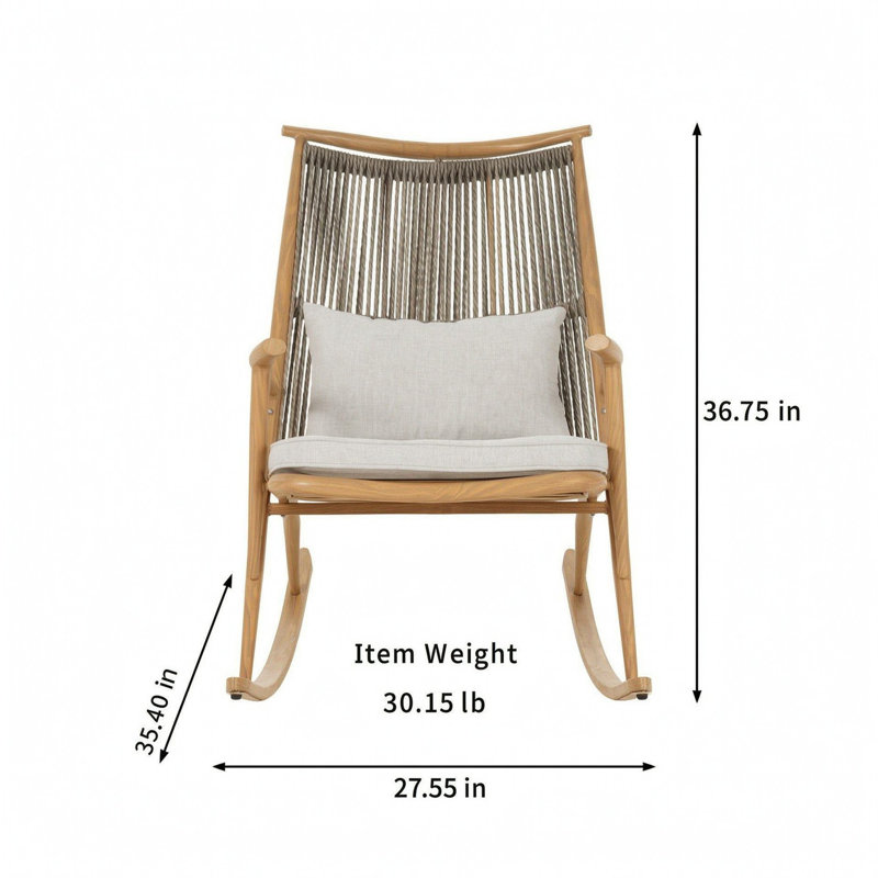 Outdoor Rocker Chair with Cushions