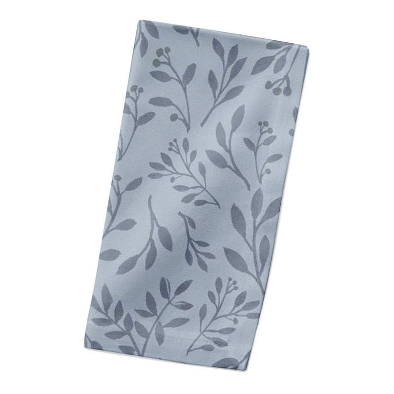Chilyn Cotton Floral Rectangle Napkin, Blue