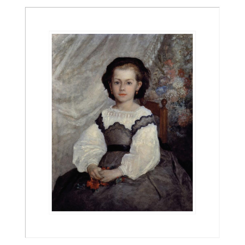 Portrait de Mademoiselle Romaine Lacaux par Pierre-Auguste Renoir, impression giclée encadrée, H 20,85 po x l 17,75 po