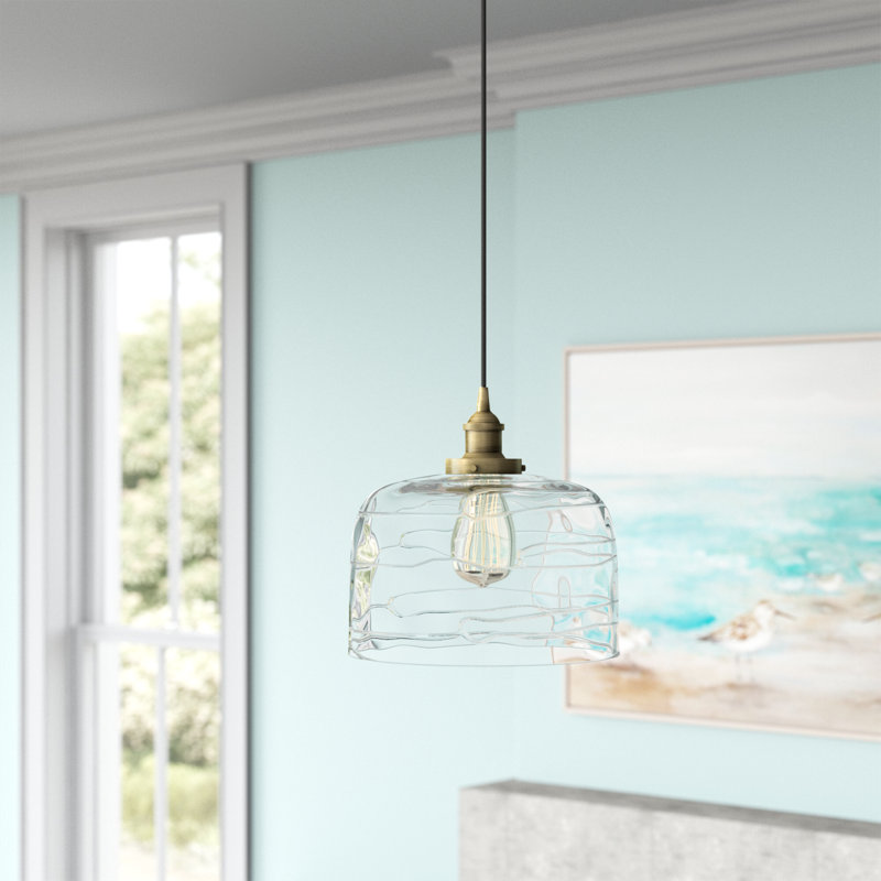 Luminaire suspendu en forme de cloche à 1 lumière Peggie, DEL, Noir mat