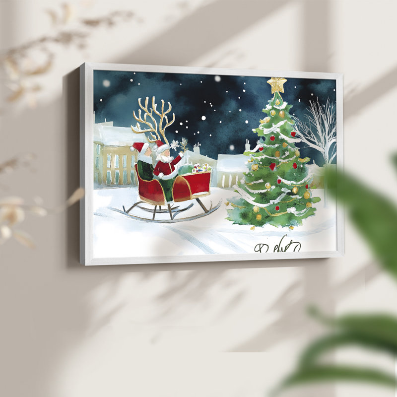 Art de Noël - DCXVI - Reproduction encadrée - Restickable, H 16 po x l 20 po, Blanc
