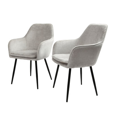 46cm H Upholstered Metal Upholstered Back Armchair