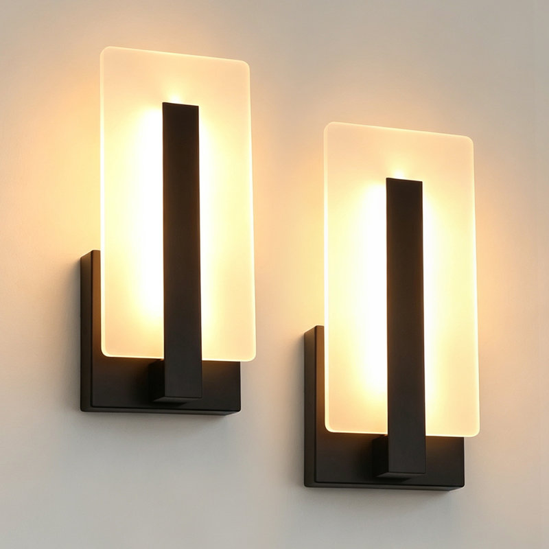 Applique murale carrée à DEL avec télécommande, 10,9 po (H), lampe de chevet, 3000K-6000K avec télécommande