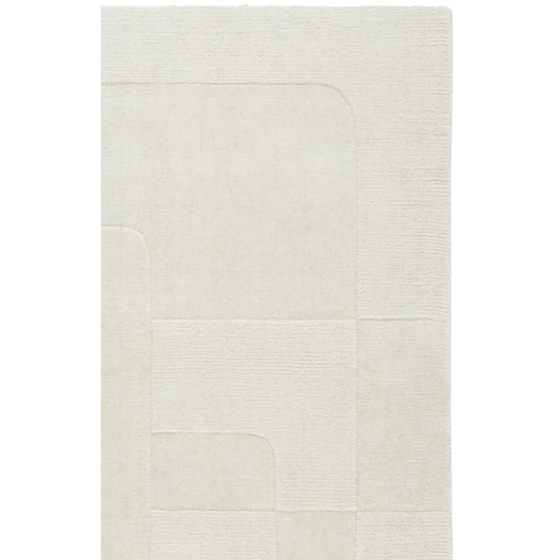 Kaljopa Hand Loomed Wool/Cotton Rug in Ivory, Rectangle 8' x 10'