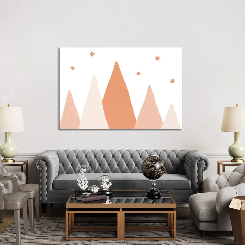 Blush Mountains - Wrapped Canvas Print, 152.5 cm H x 101.5 cm W