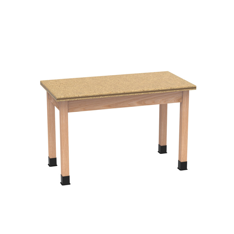 Série de tables à tablier PerpetuLab, H 36 po x L 60 po x l 21 po, Composite de comptoir naturel / chêne