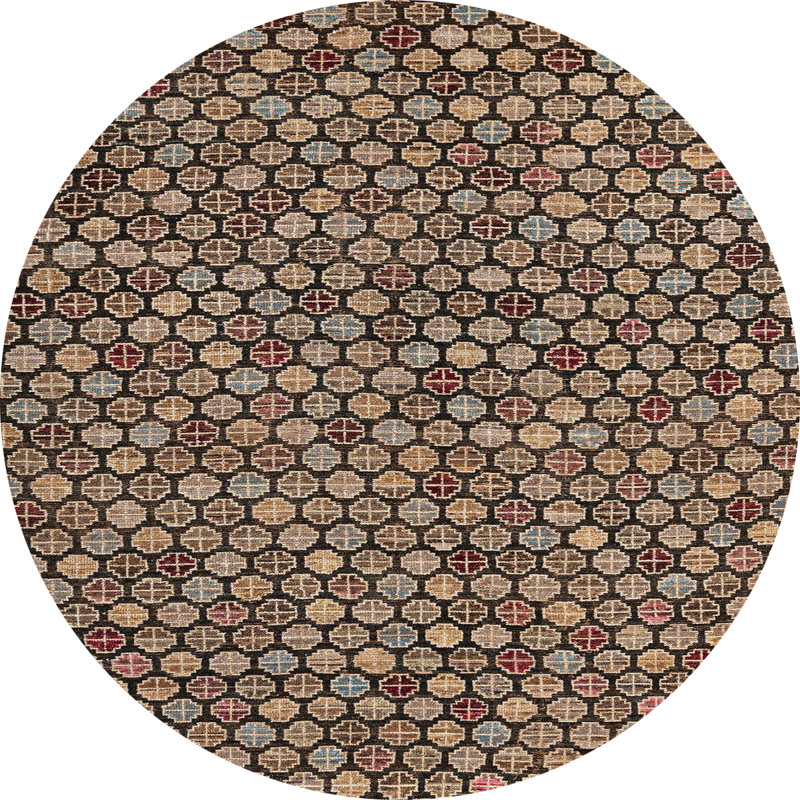 Abstract Indoor Rug, Round 5'