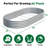 Metal Outdoor Raised Garden Bed, Oval Type, Galvanized Frosted Silver, 8x4x1ft-948129628