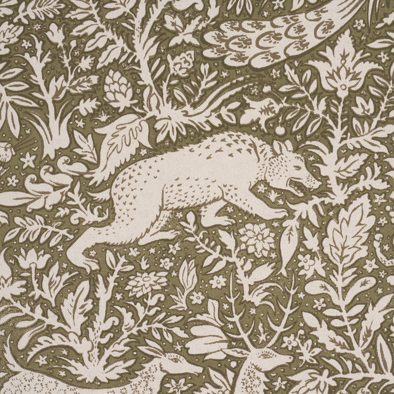 Khan's Park Fabric, Khaki Olive