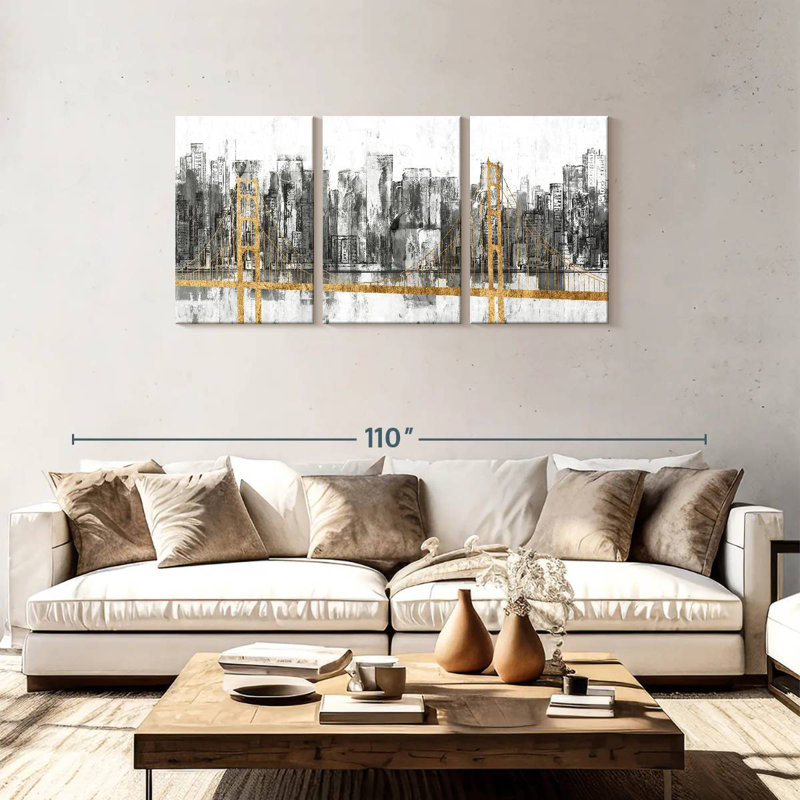 Senne Golden Bridge Panorama, H 36 po x l 74 po