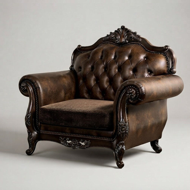 Fauteuil d'appoint en similicuir Virelli
