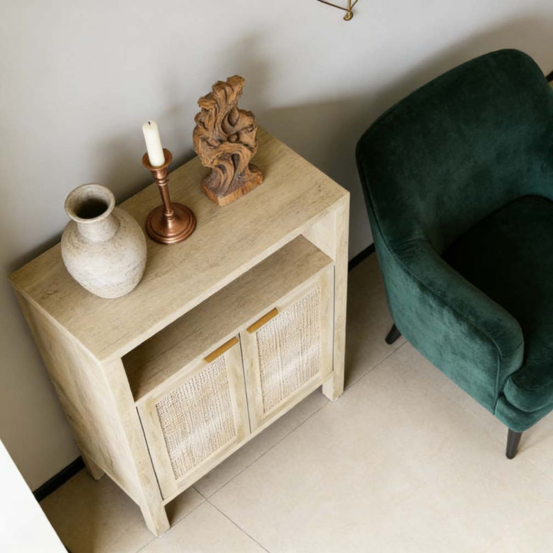 Coffee Bar Cabinet,Buffet Cabinet with Storage, Natural