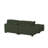 3 - Piece Upholstered Green Corduroy Modular Sectional Sofa with Pillow Back and Removable Ottoman-87307144-87307120