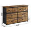 Commode à 8 tiroirs avec plateau en bois et tiroir en tissu Ojaswi-1784765748