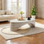 Table basse ovale Lido avec dessus en marbre naturel, idéale pour le salon-198679250