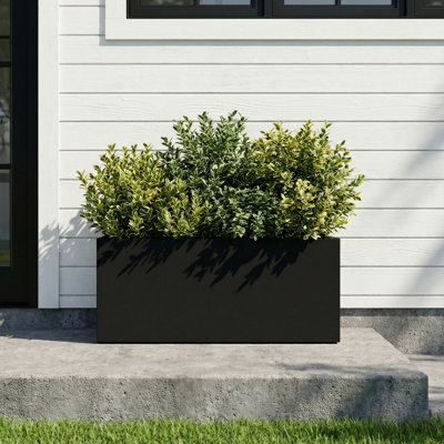 Jardinières rectangulaires en métal pour plantes d'extérieur