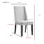 Élégante chaise de salle à manger ivoire 40 po avec oreilles et garniture cloutée-1089494237-1183993201