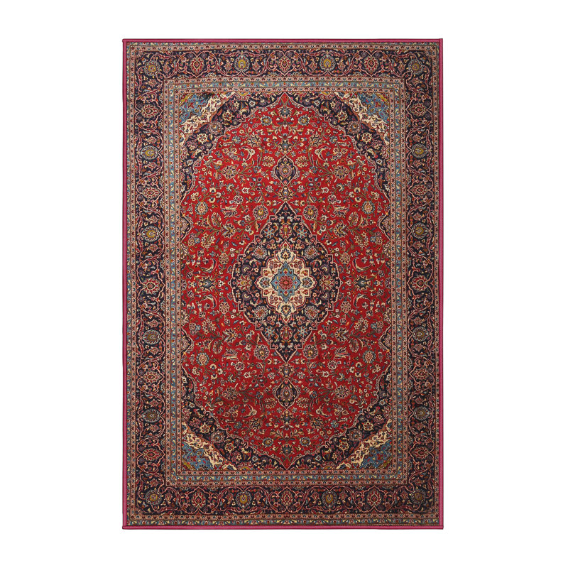 Tapis traditionnel rouge / bleu Barker Ridge, Rectangle 2 pi x 3 pi