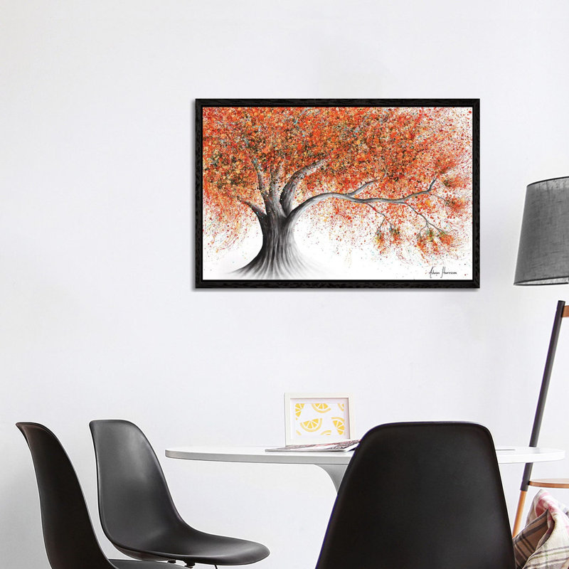 Rusty Sunshine Tree by Ashvin Harrison - Print on Canvas, 101.6 cm H x 66.04 cm W, Black Framed