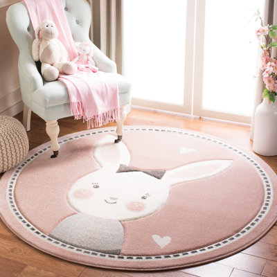 Glantz Animal Print Pink Area Rug