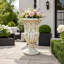 Pot à fleurs rétro en forme de pierre avec piédestal et urne en résine pour patio