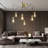 Adjustable Height 6 Lights Metal Body Chandelier-1383096327