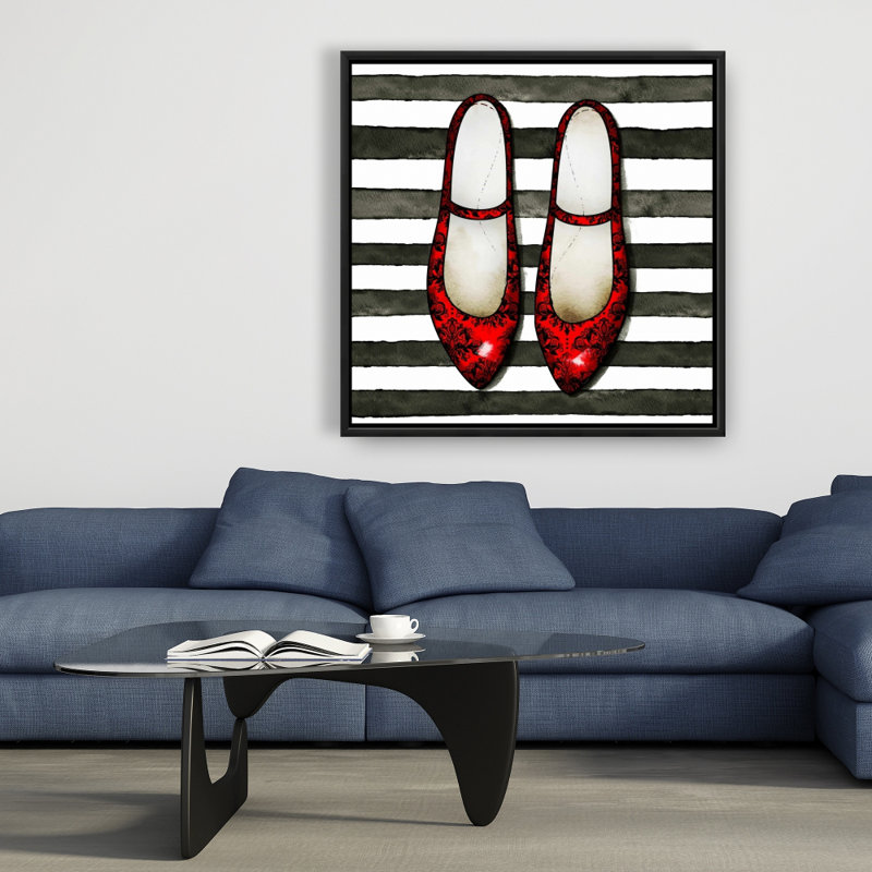 Sur toile, chaussures rouges brillantes | Imprimé de mode