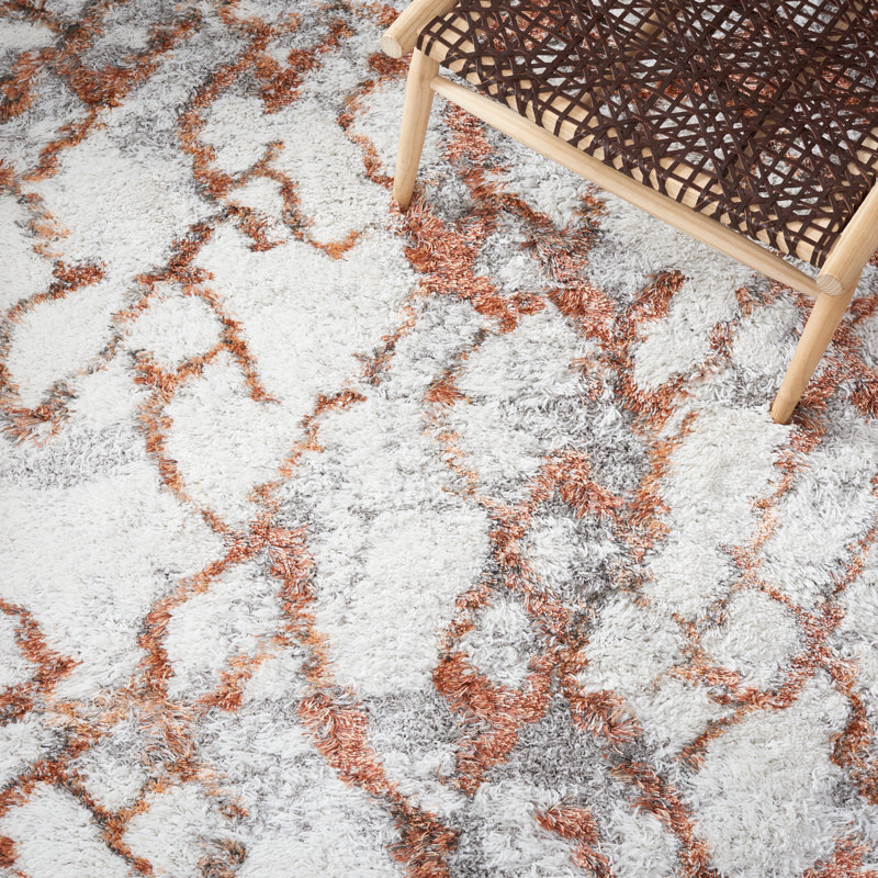 Horizon Shag 800 Performance Abstract Rug, Round 6'7"