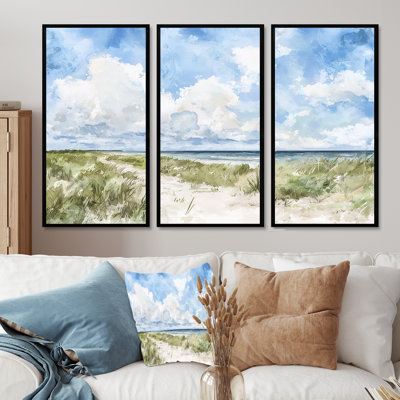 Texas Coastal Beach - ensemble d'art mural Texas