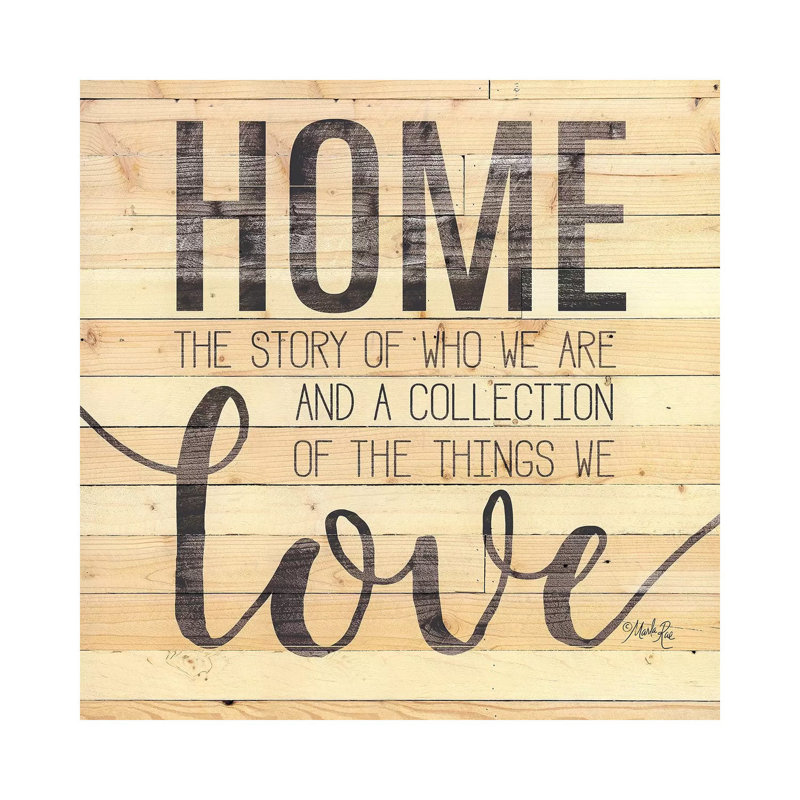 Home Story by Marla Rae - Wrapped Canvas Print, 30.48 cm H x 30.48 cm W