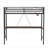 Sleek Black Twin Loft Bed Frame, Space Saving Compact Metal and Wood with Built-in Desk and Closet Rod