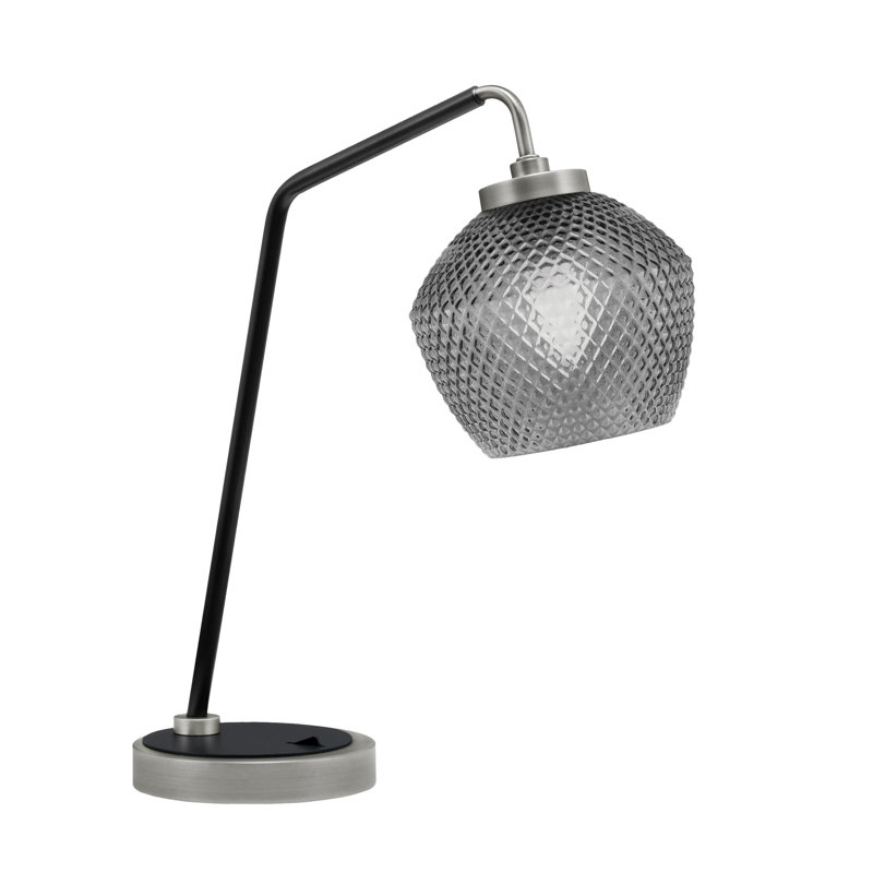 Lampe de bureau en acier inoxydable Gulafshan, Graphite / noir mat
