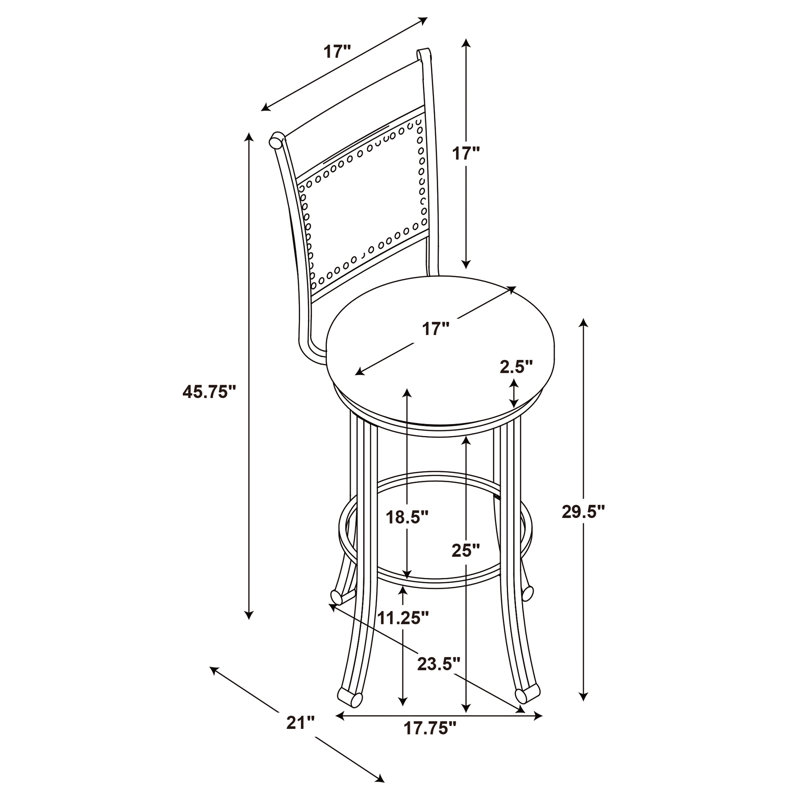 Tabouret de bar pivotant Franklin